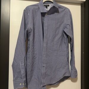 Banana Republic Blue Dress Shirt with Pointed Collar